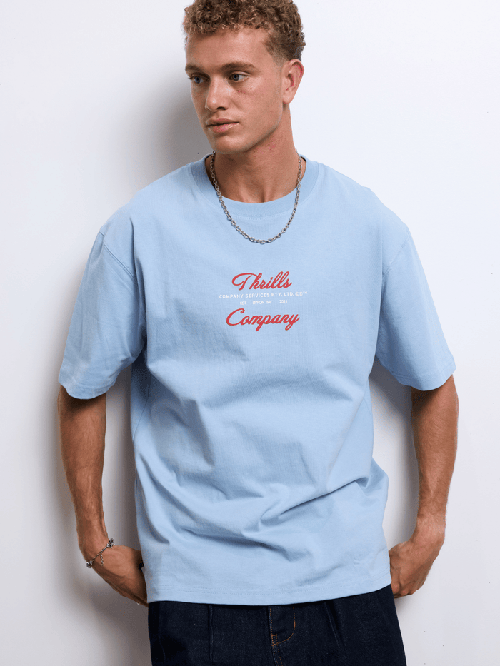 Visions Oversize Fit Tee - Placid Blue