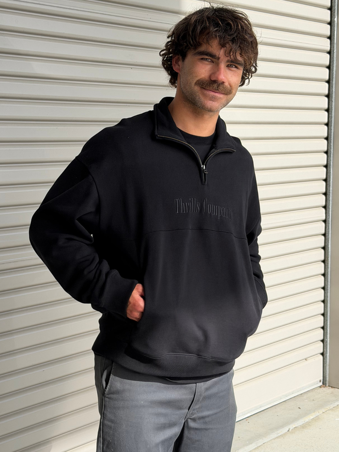 Primitive Thrills Quarter Zip Fleece - Black
