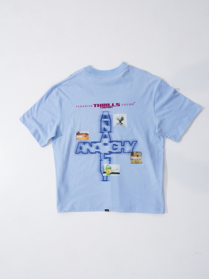 Found Paradise Oversize Box Crop Tee - Placid Blue