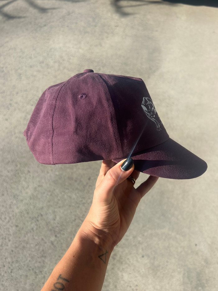 Thrills Cycles 5 Panel Short Brim Cap - Maroon