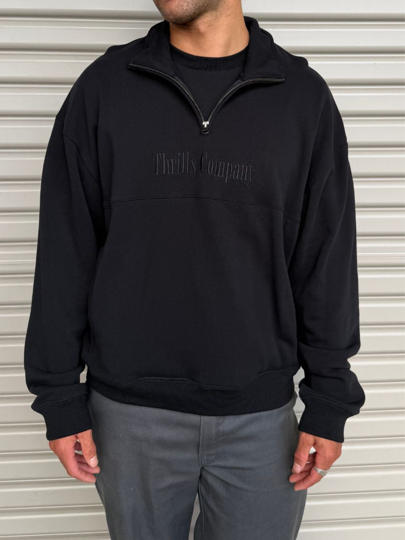 Primitive Thrills Quarter Zip Fleece - Black
