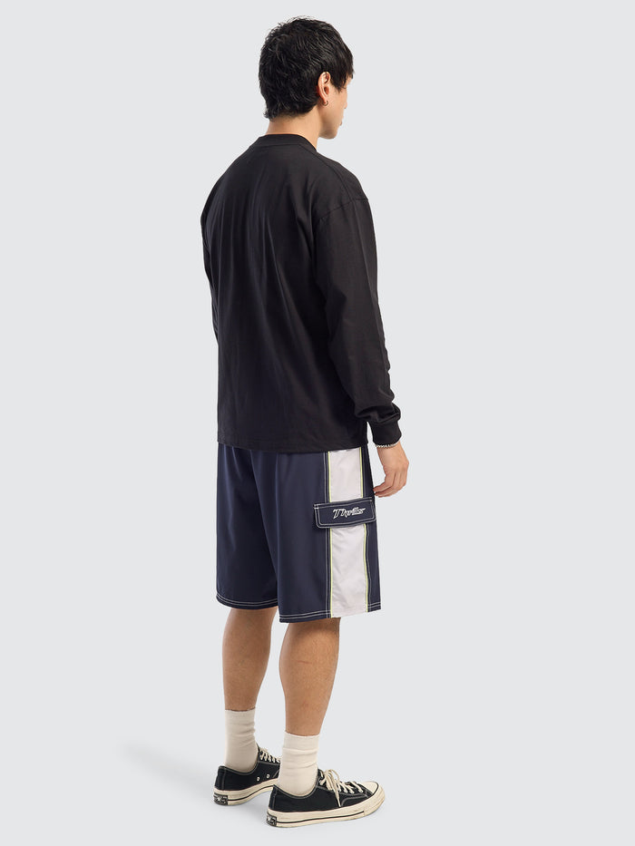 Outcast Elastic Waist Boardshort - Total Eclipse