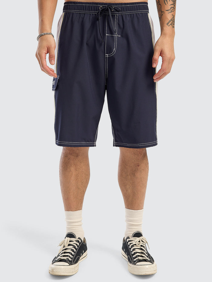 Outcast Elastic Waist Boardshort - Total Eclipse