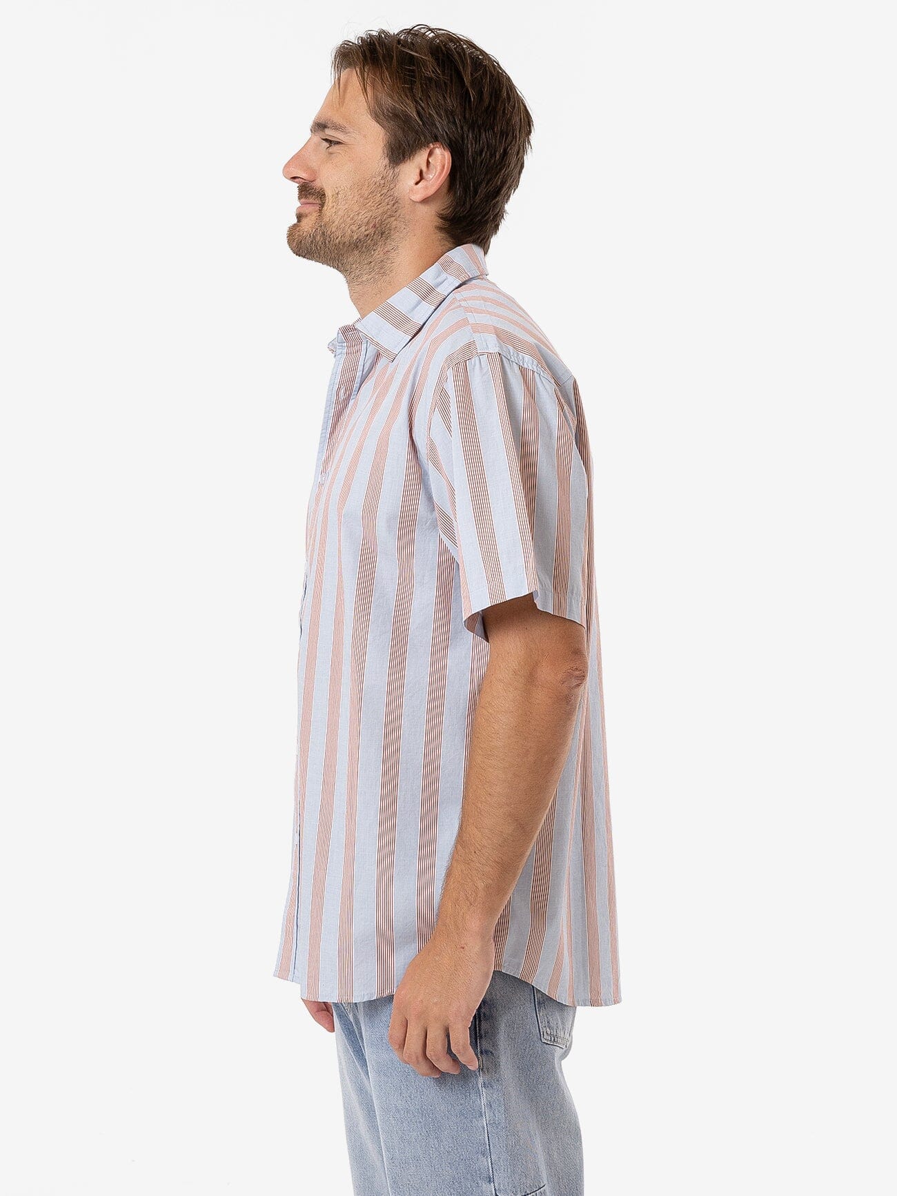 Mens Porter Short Sleeve Shirt - Sky Blue