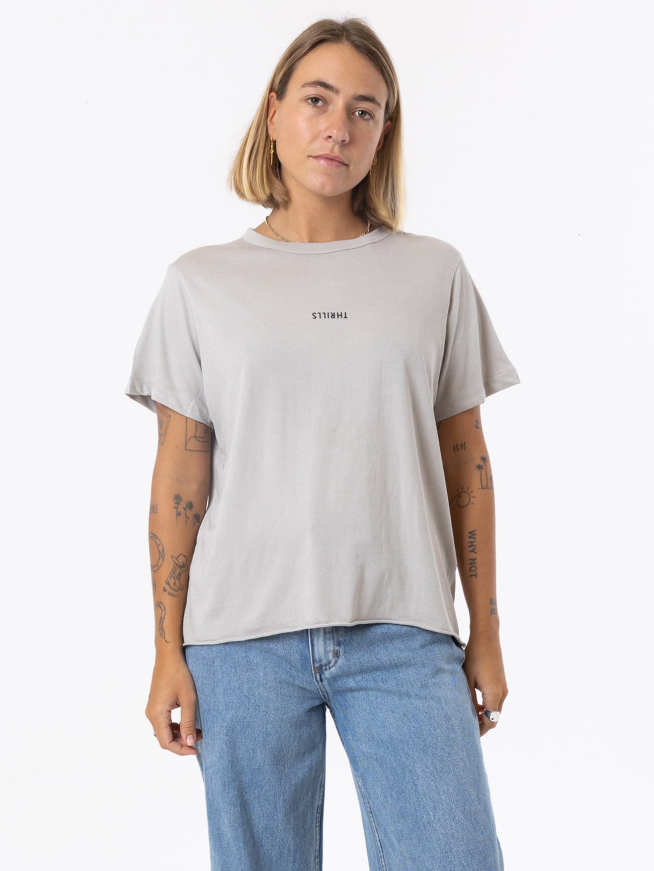 Minimal Thrills Relaxed Tee - Oyster Grey