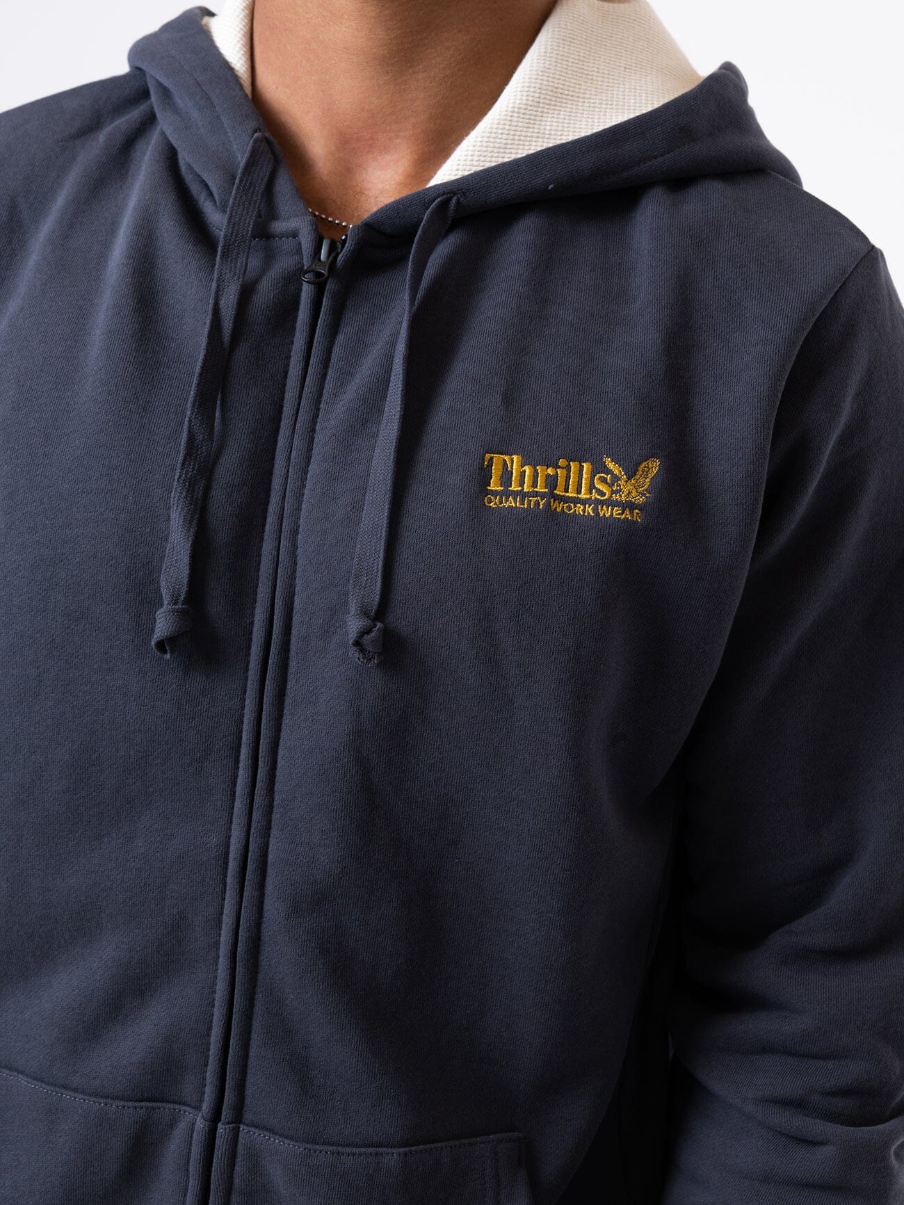 Thrills Union Zip Hood - Dark Charcoal