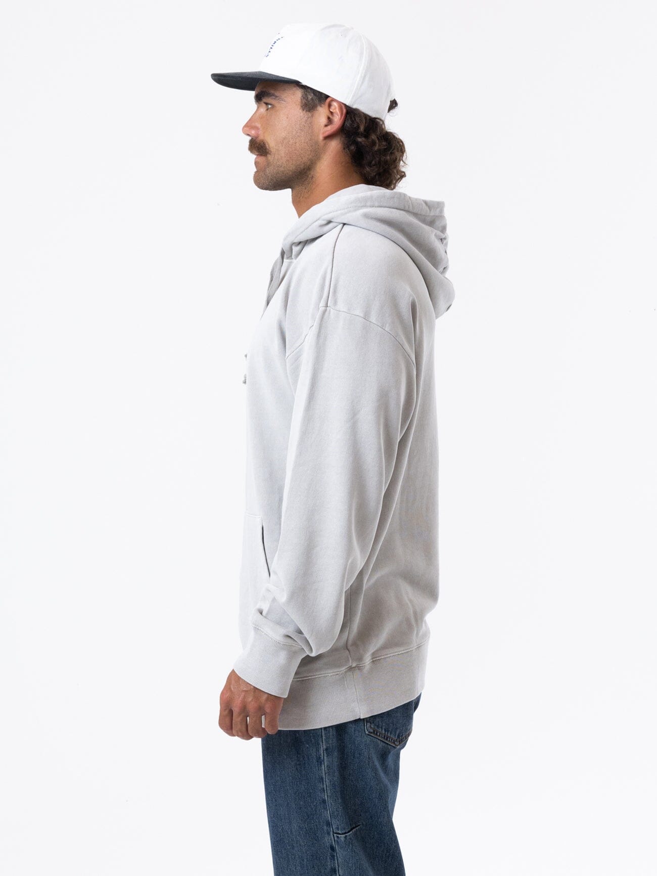 Minimal Thrills Slouch Pull On Hood - Oyster Grey