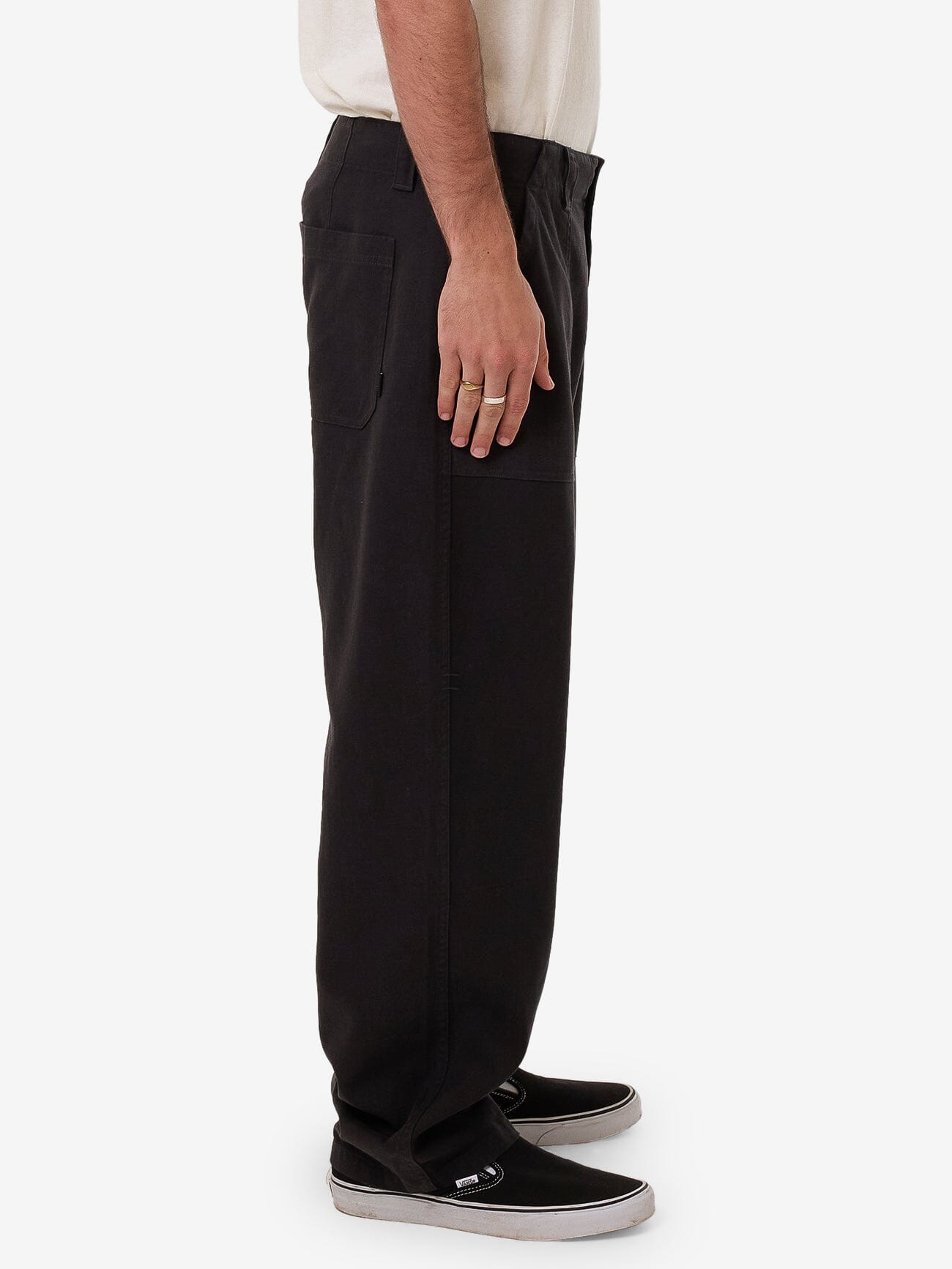 Hemp Thrills Slacker Utility Pant - Black