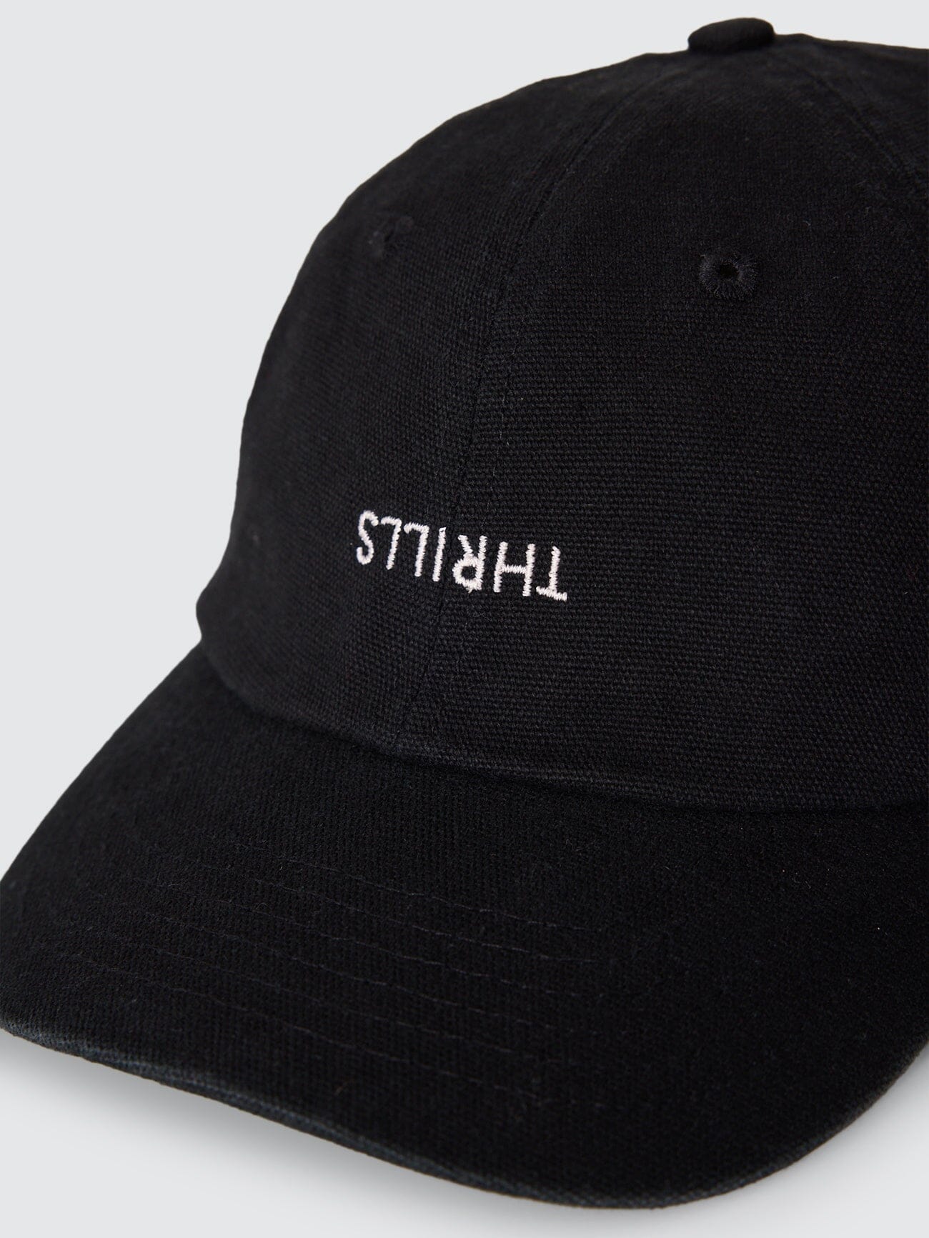 Minimal Thrills 6 Panel Cap - Washed Black