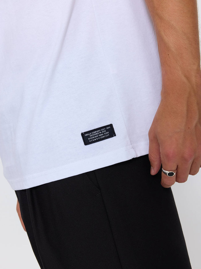 Thrills Military Oversize Fit Tee - White XS