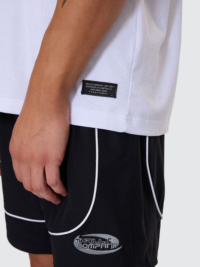 Thrills Military Oversize Fit Tee - White