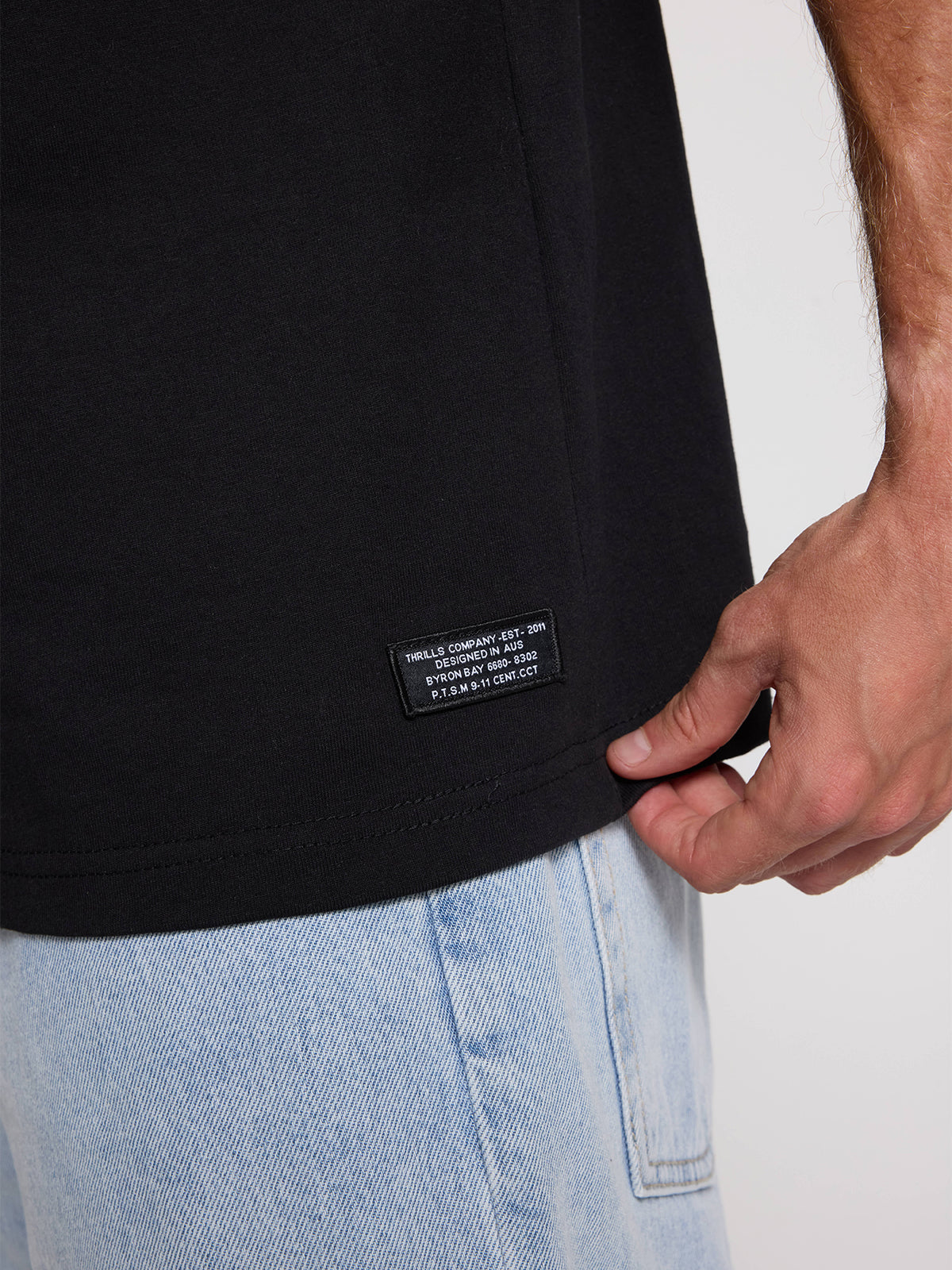 Thrills Military Oversize Fit Tee - Black
