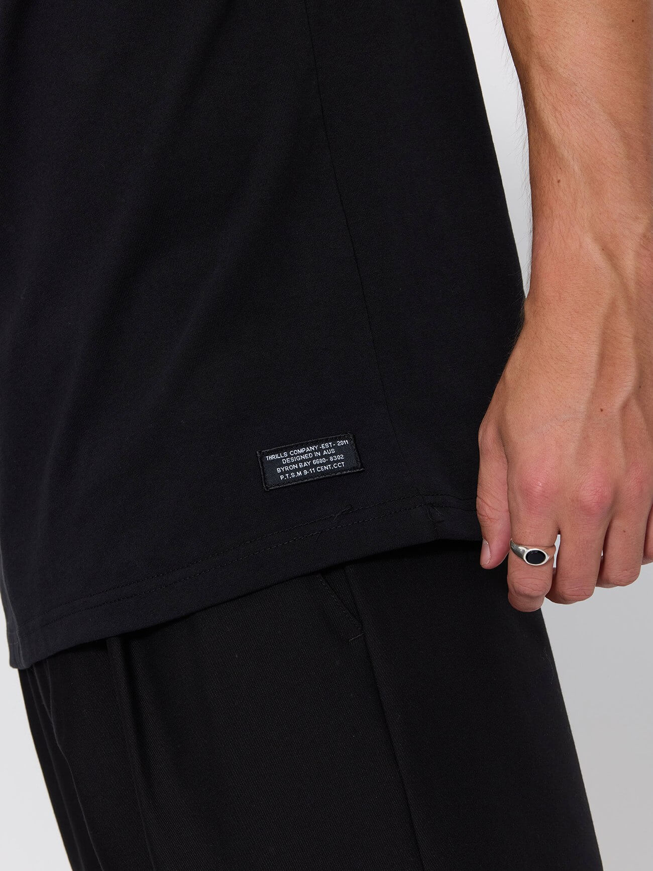 Thrills Military Oversize Fit Tee - Black XS