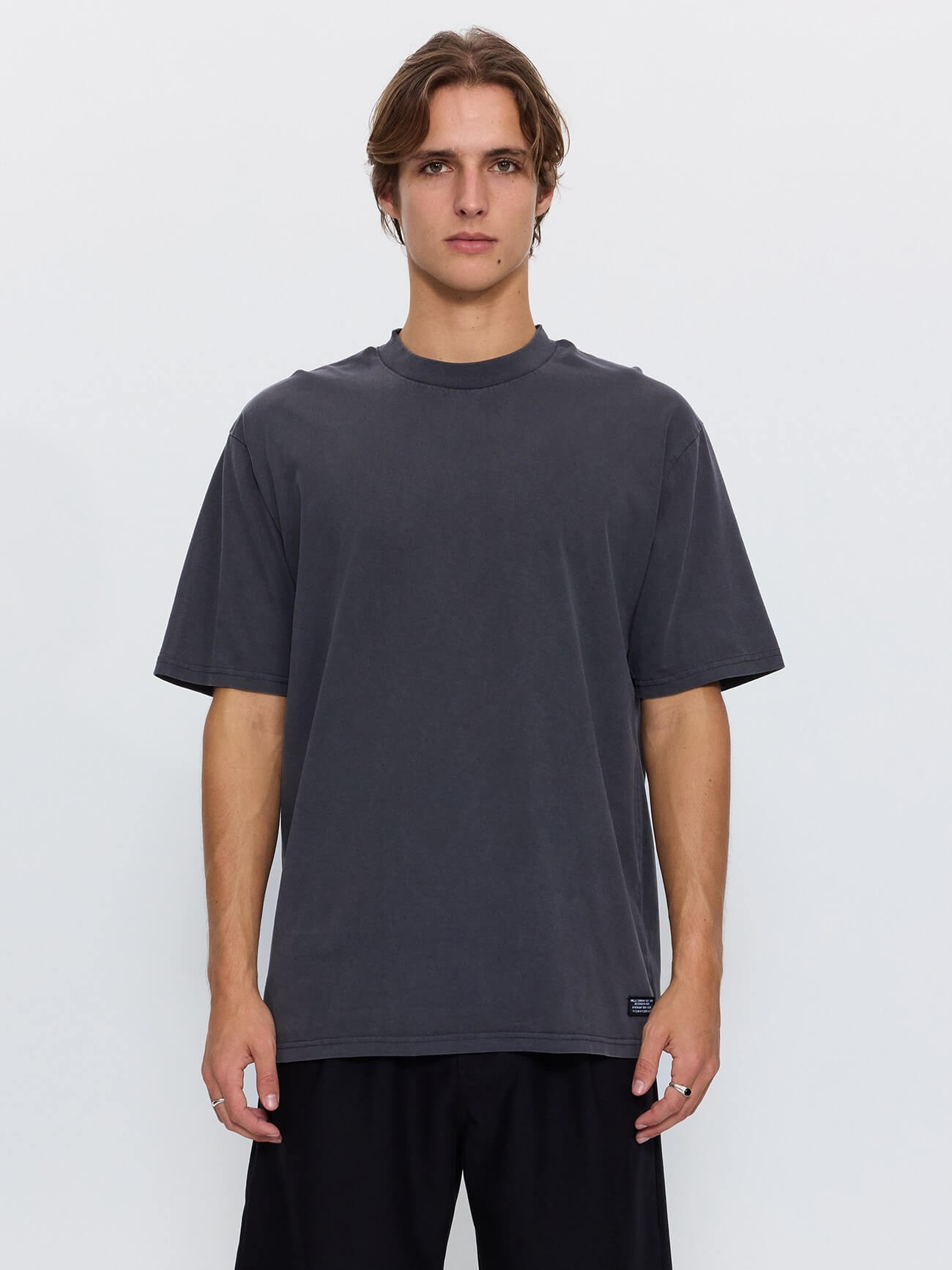Thrills Military Oversize Fit Tee - Dark Charcoal XS