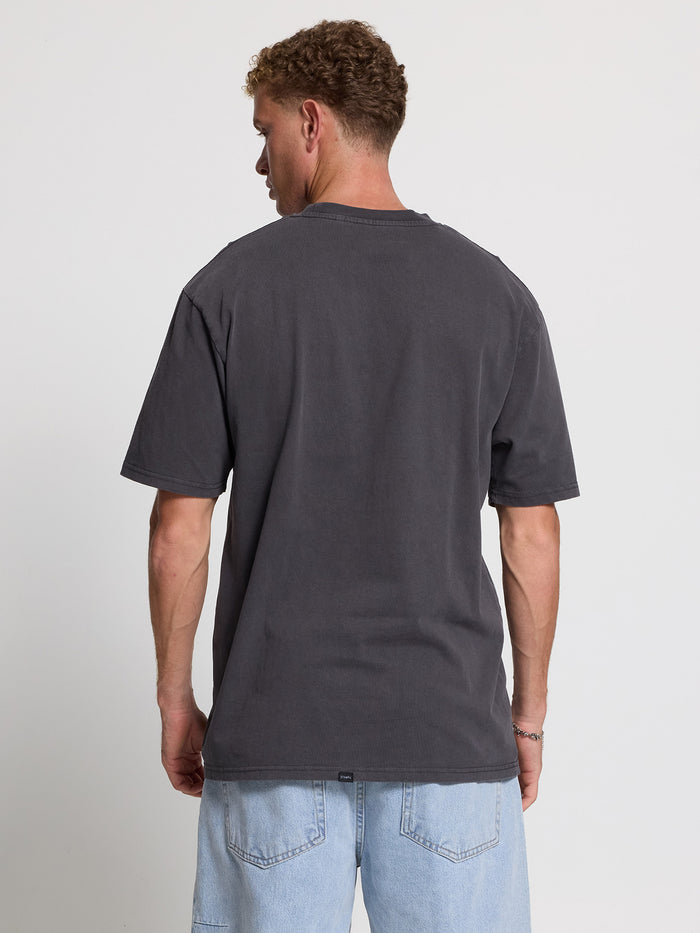 Thrills Military Oversize Fit Tee - Dark Charcoal