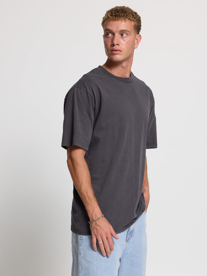 Thrills Military Oversize Fit Tee - Dark Charcoal