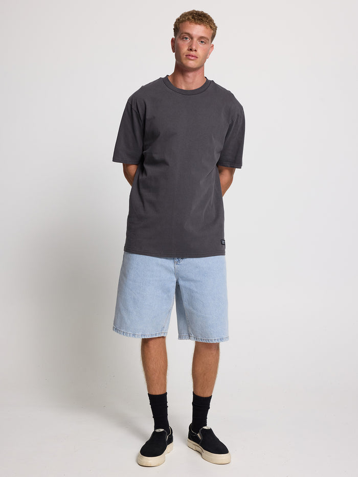 Thrills Military Oversize Fit Tee - Dark Charcoal
