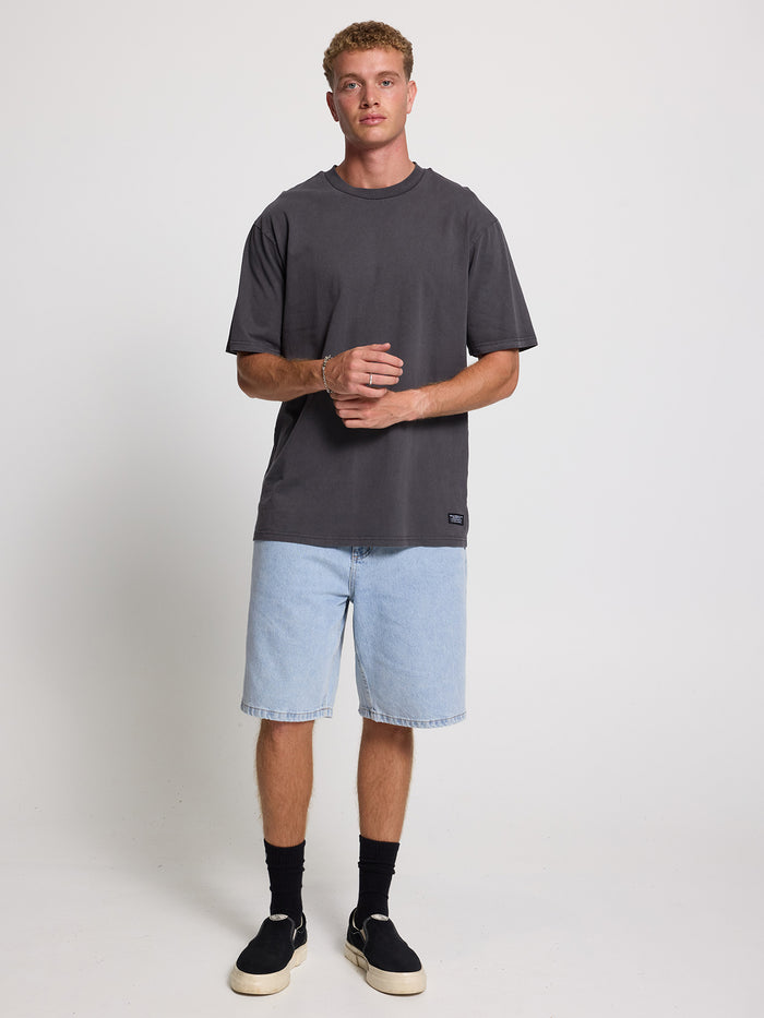 Thrills Military Oversize Fit Tee - Dark Charcoal