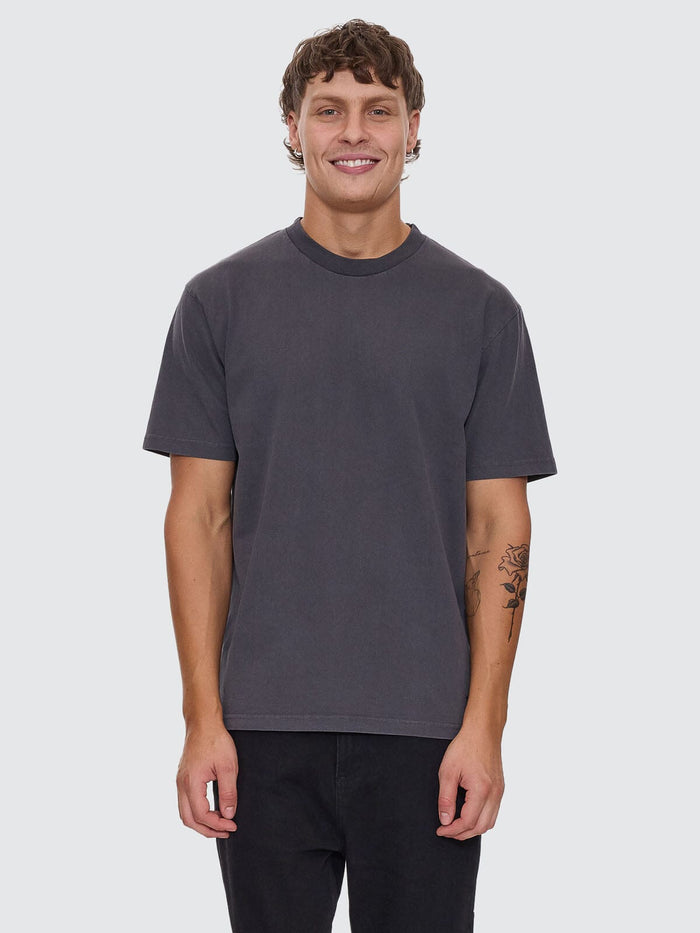 Thrills Military Oversize Fit Tee - Dark Charcoal