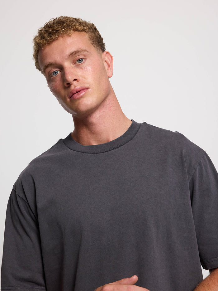 Thrills Military Oversize Fit Tee - Dark Charcoal