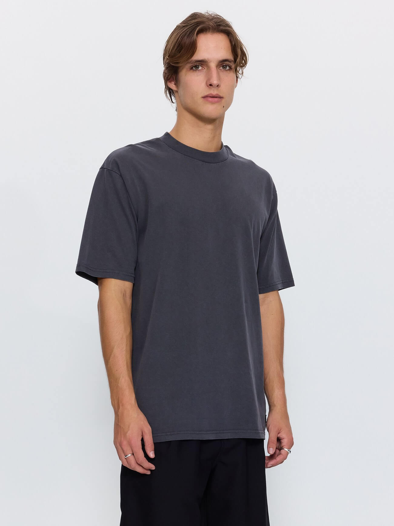 Thrills Military Oversize Fit Tee - Dark Charcoal XS