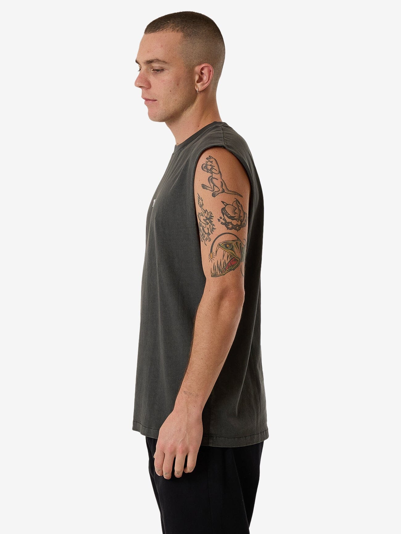 Players Merch Fit Muscle Tee - Merch Black