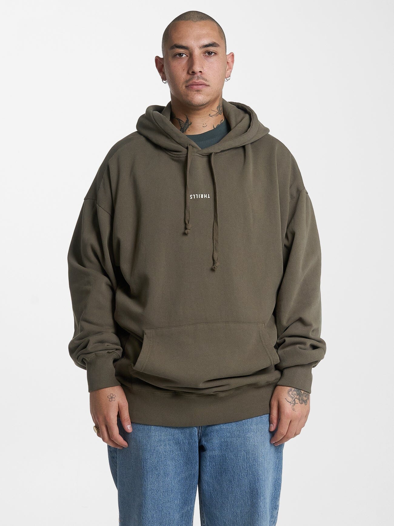 Minimal Thrills Slouch Pull On Hood - Tarmac