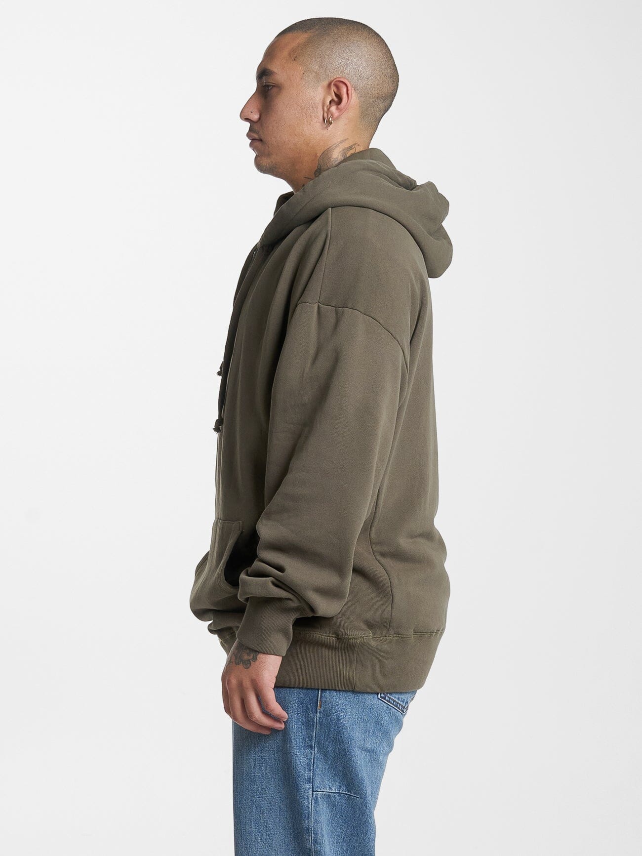 Minimal Thrills Slouch Pull On Hood - Tarmac