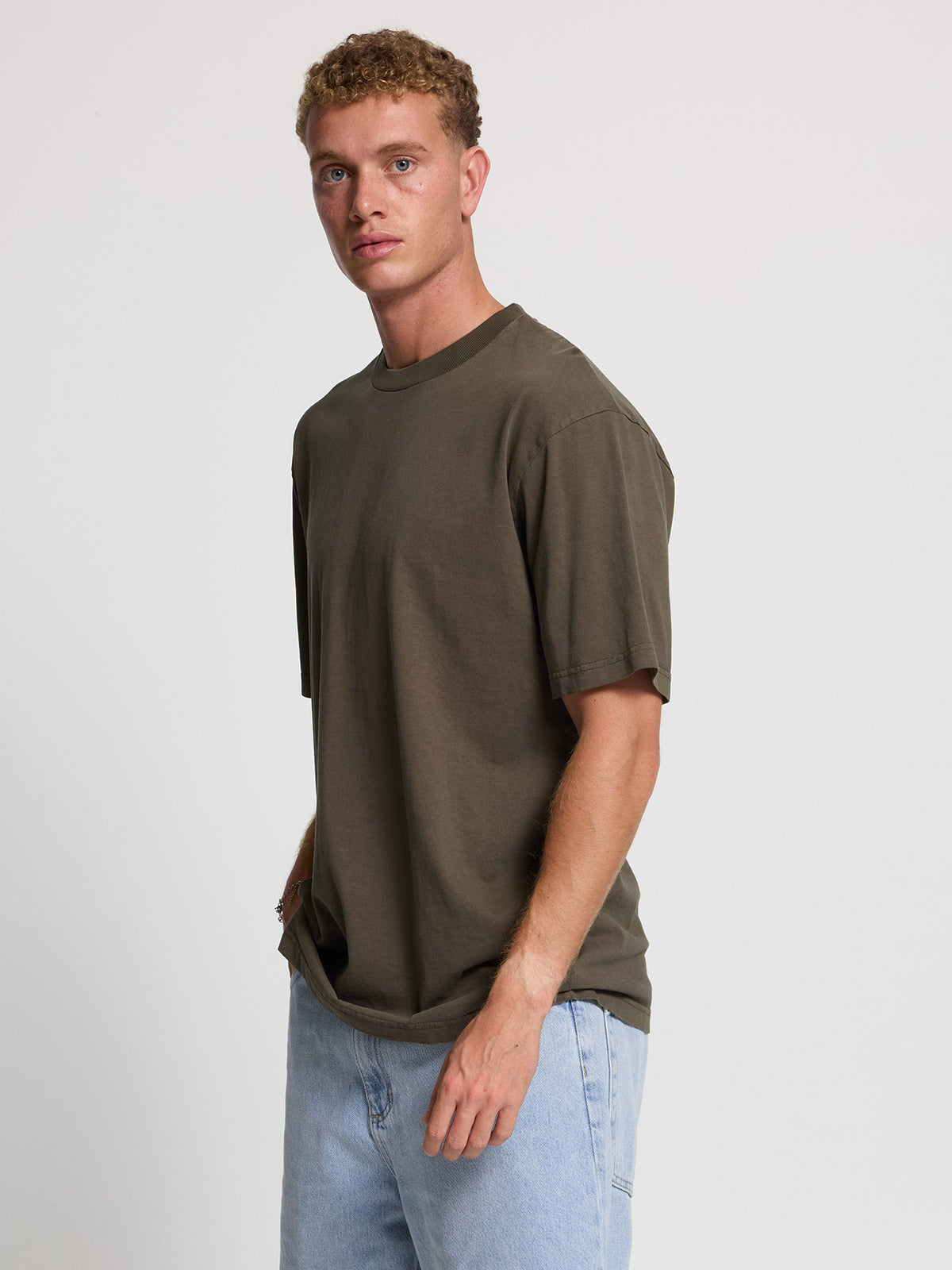 Thrills Military Oversize Fit Tee - Grape Leaf