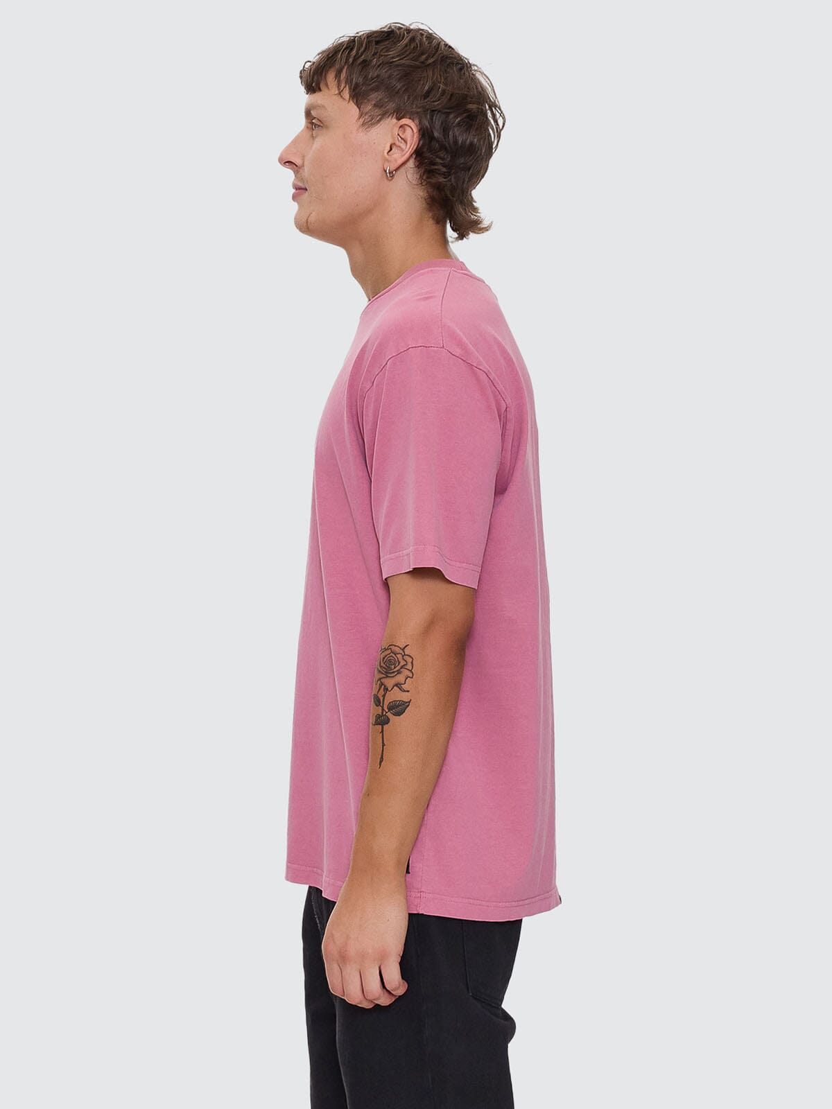 Thrills Military Oversize Fit Tee - Heather Rose