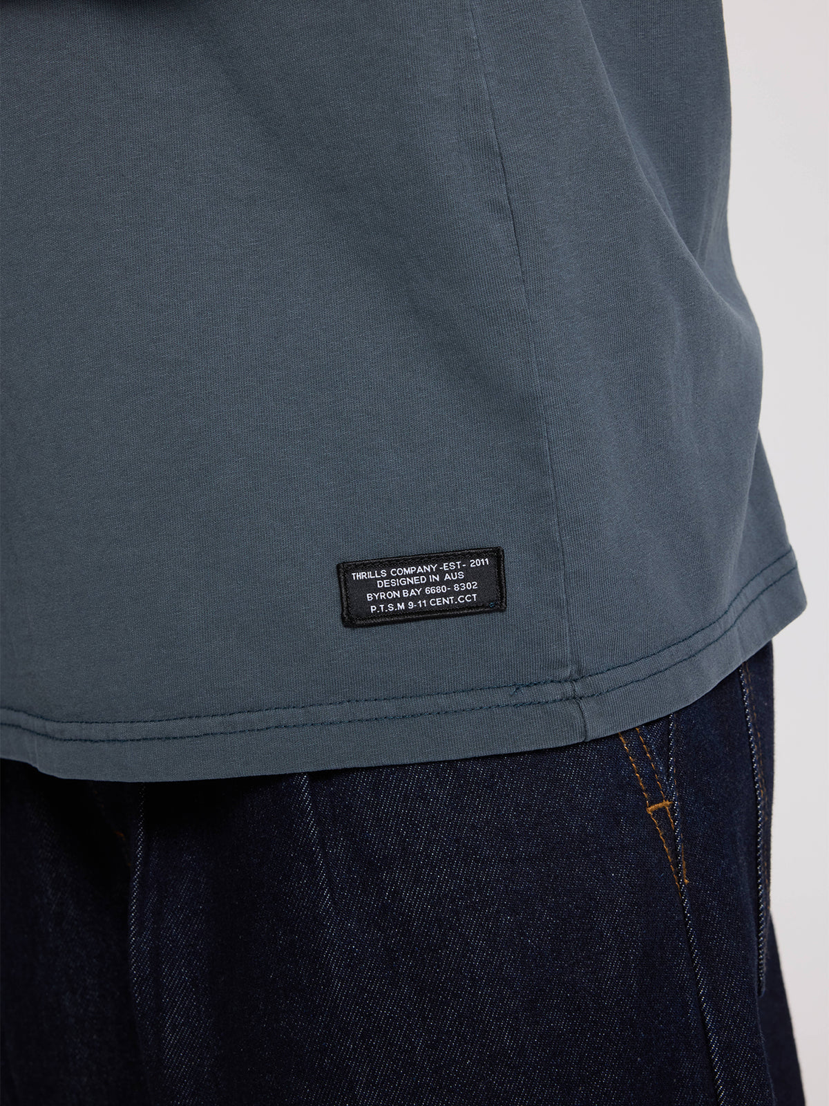 Thrills Military Oversize Fit Tee - Light Petrol