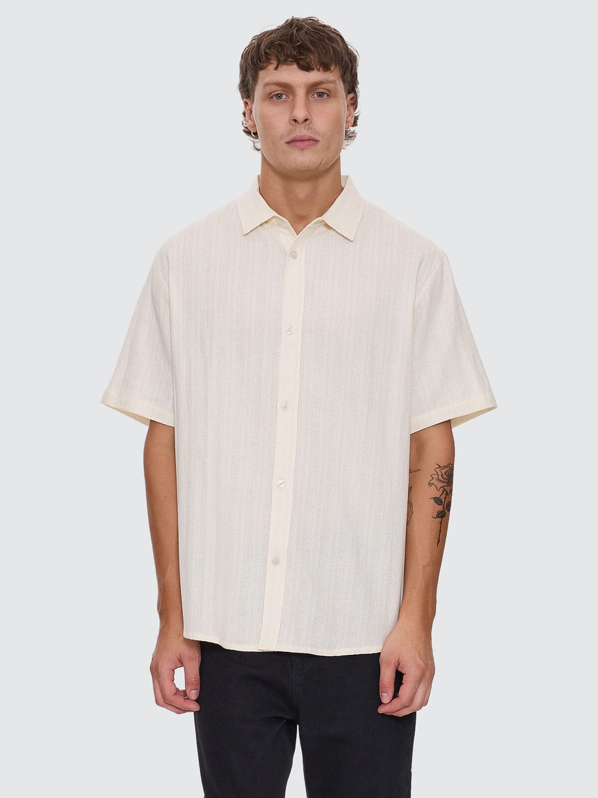 Unhinged Short Sleeve Shirt - Dirty White