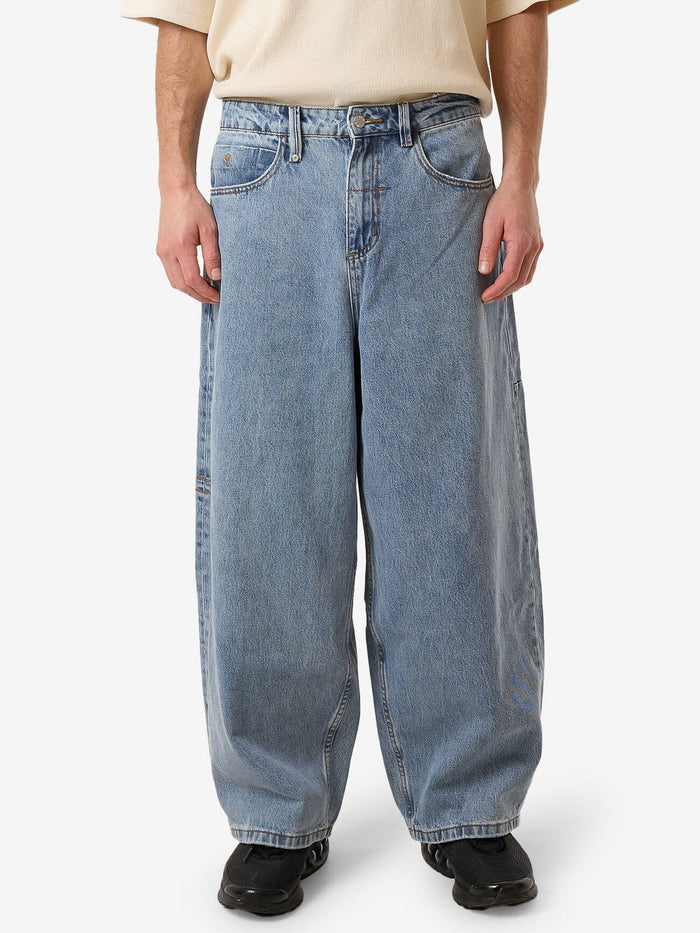 Barrel Leg Balloon Baggy Denim Jean - Garage Blue