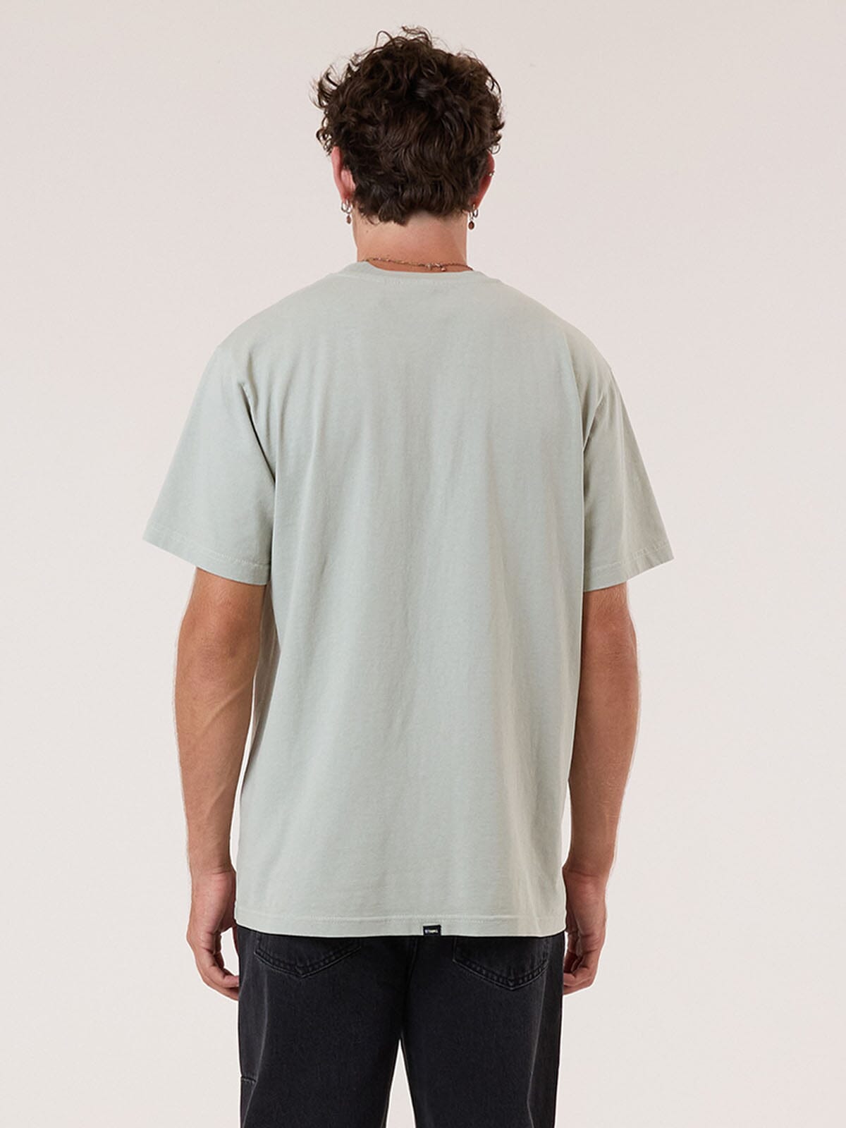 Minimal Thrills Heavy Weight Merch Fit Tee - Sage Grey XS