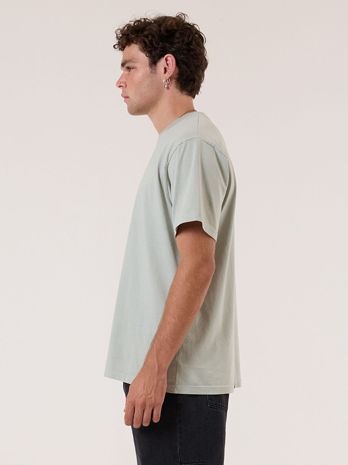 Minimal Thrills Heavy Weight Merch Fit Tee - Sage Grey XS