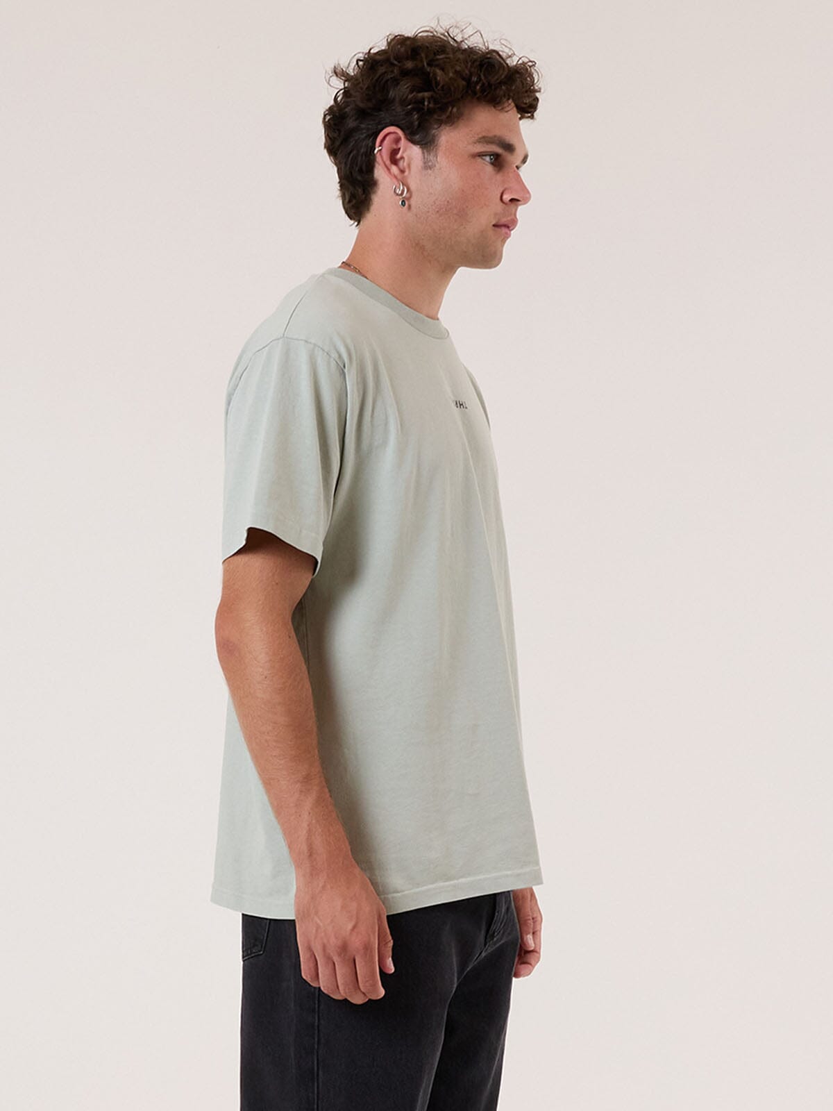 Minimal Thrills Heavy Weight Merch Fit Tee - Sage Grey XS