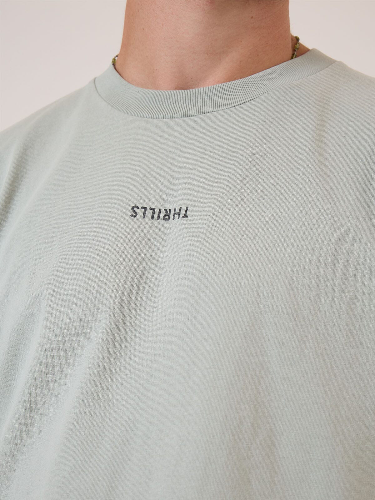 Minimal Thrills Heavy Weight Merch Fit Tee - Sage Grey XS