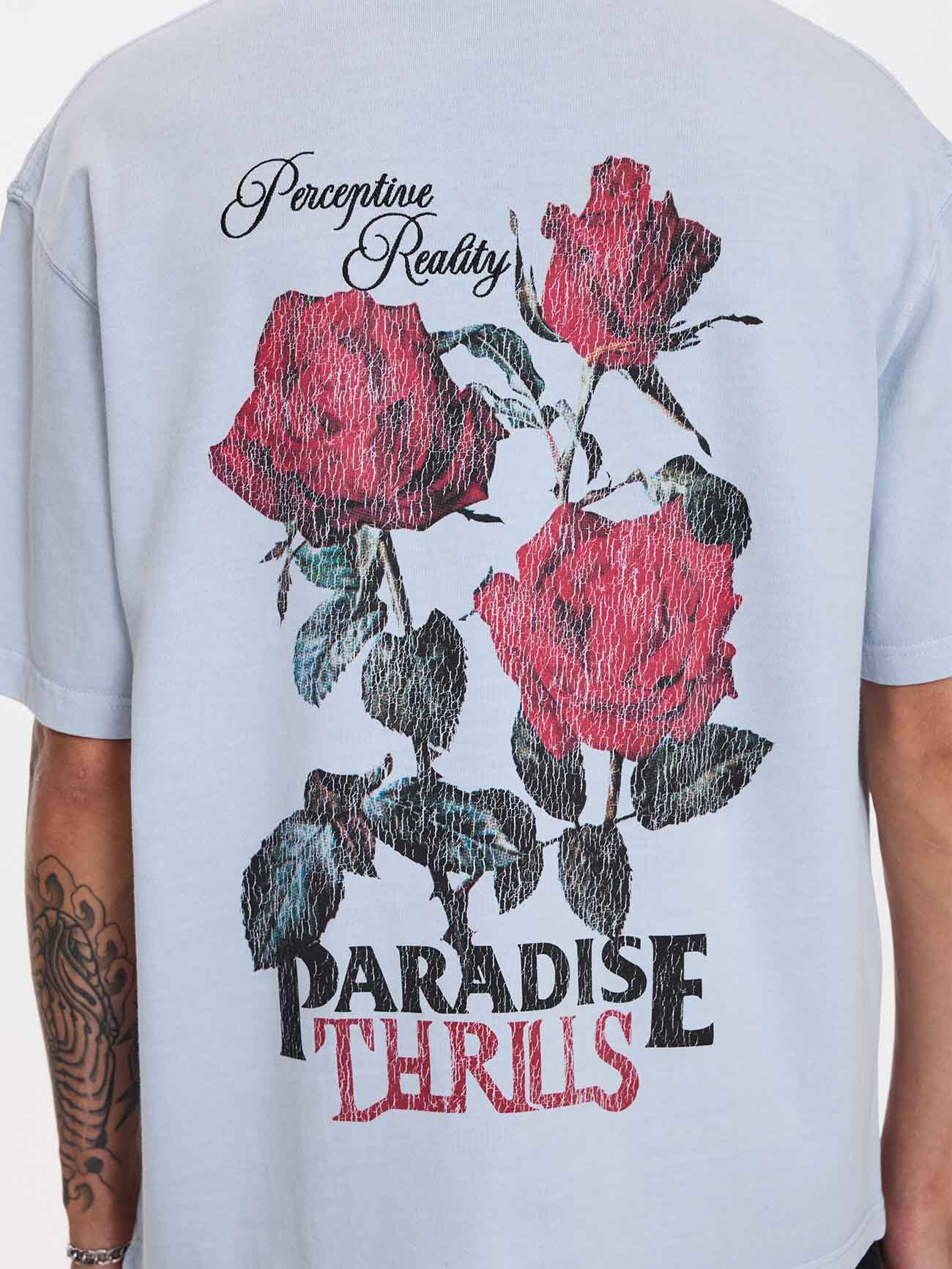 Paradise Valley Box Crop Tee - Baby Blue
