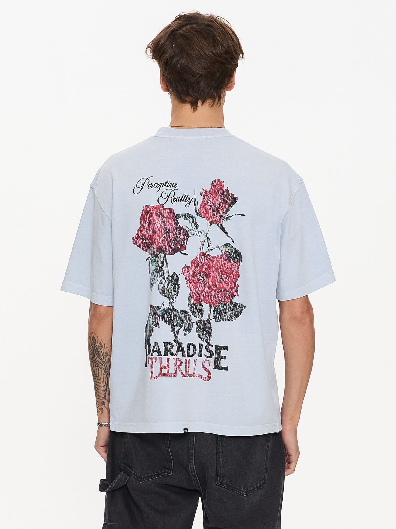 Paradise Valley Box Crop Tee - Baby Blue