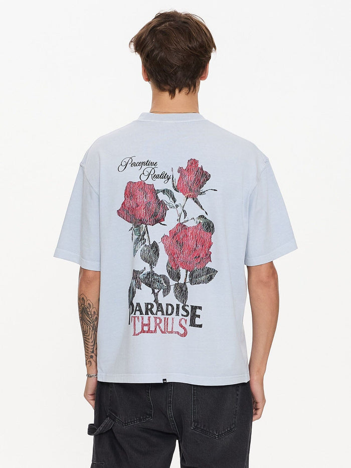 Paradise Valley Box Crop Tee - Baby Blue