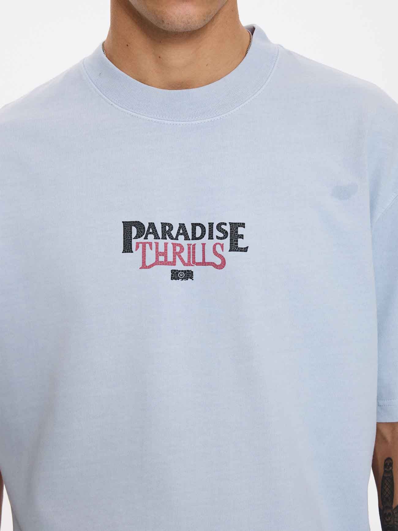 Paradise Valley Box Crop Tee - Baby Blue