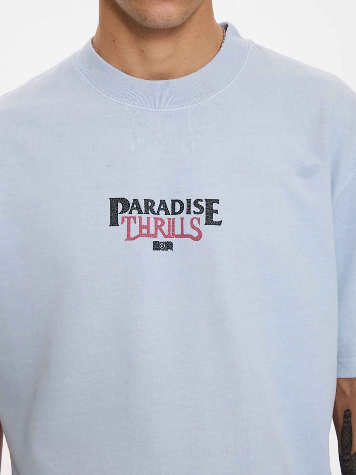 Paradise Valley Box Crop Tee - Baby Blue