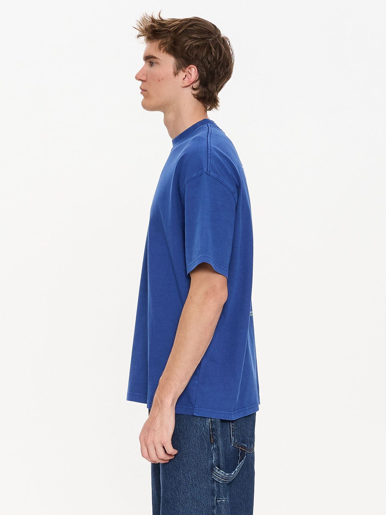 Prediction Box Fit Oversize Tee - Vintage Royal Blue