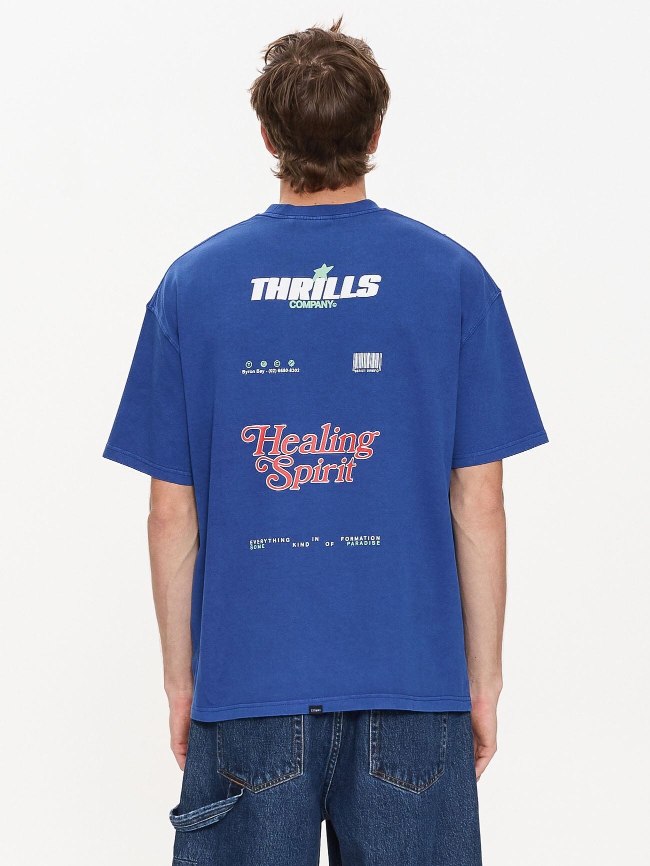 Prediction Box Fit Oversize Tee - Vintage Royal Blue