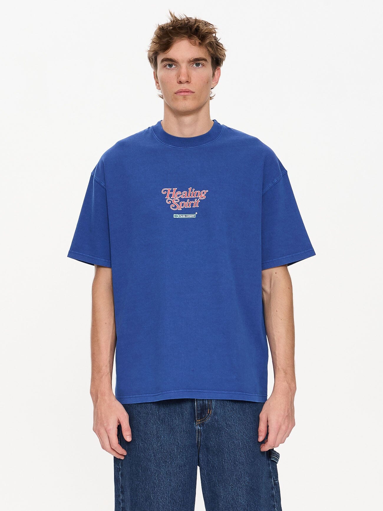 Prediction Box Fit Oversize Tee - Vintage Royal Blue
