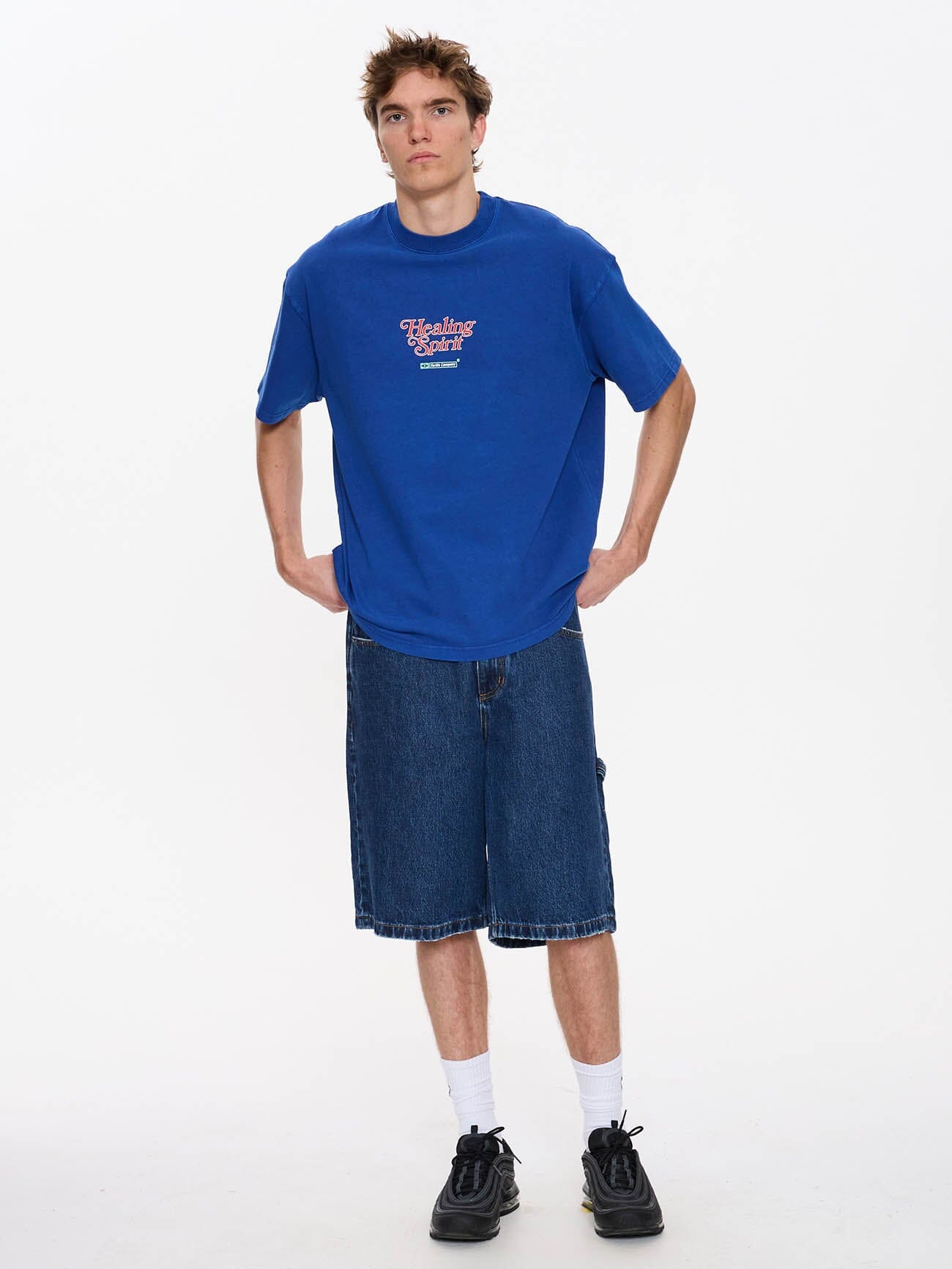 Prediction Box Fit Oversize Tee - Vintage Royal Blue