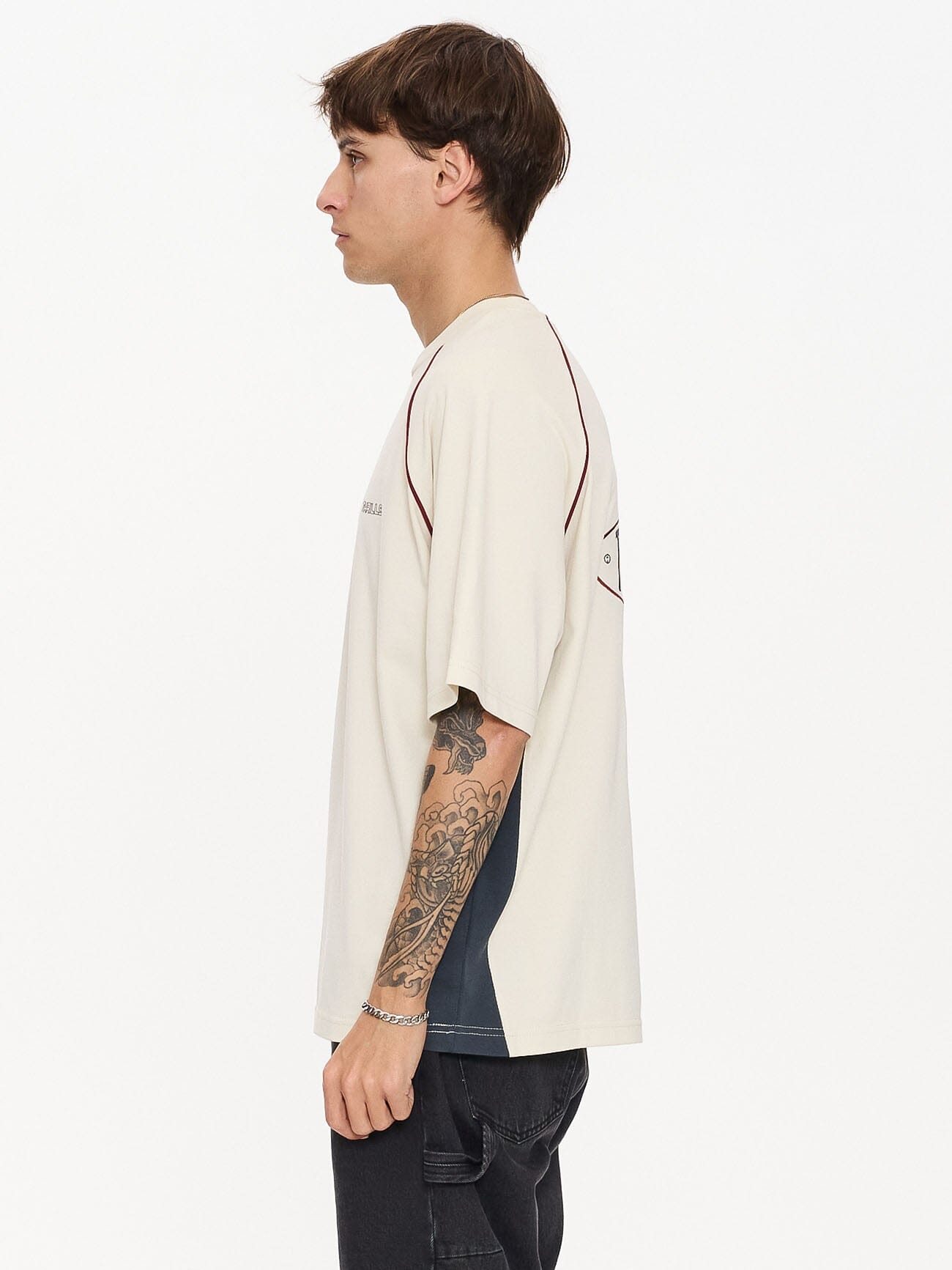 Motion Box Fit Oversize Tee - Heritage White