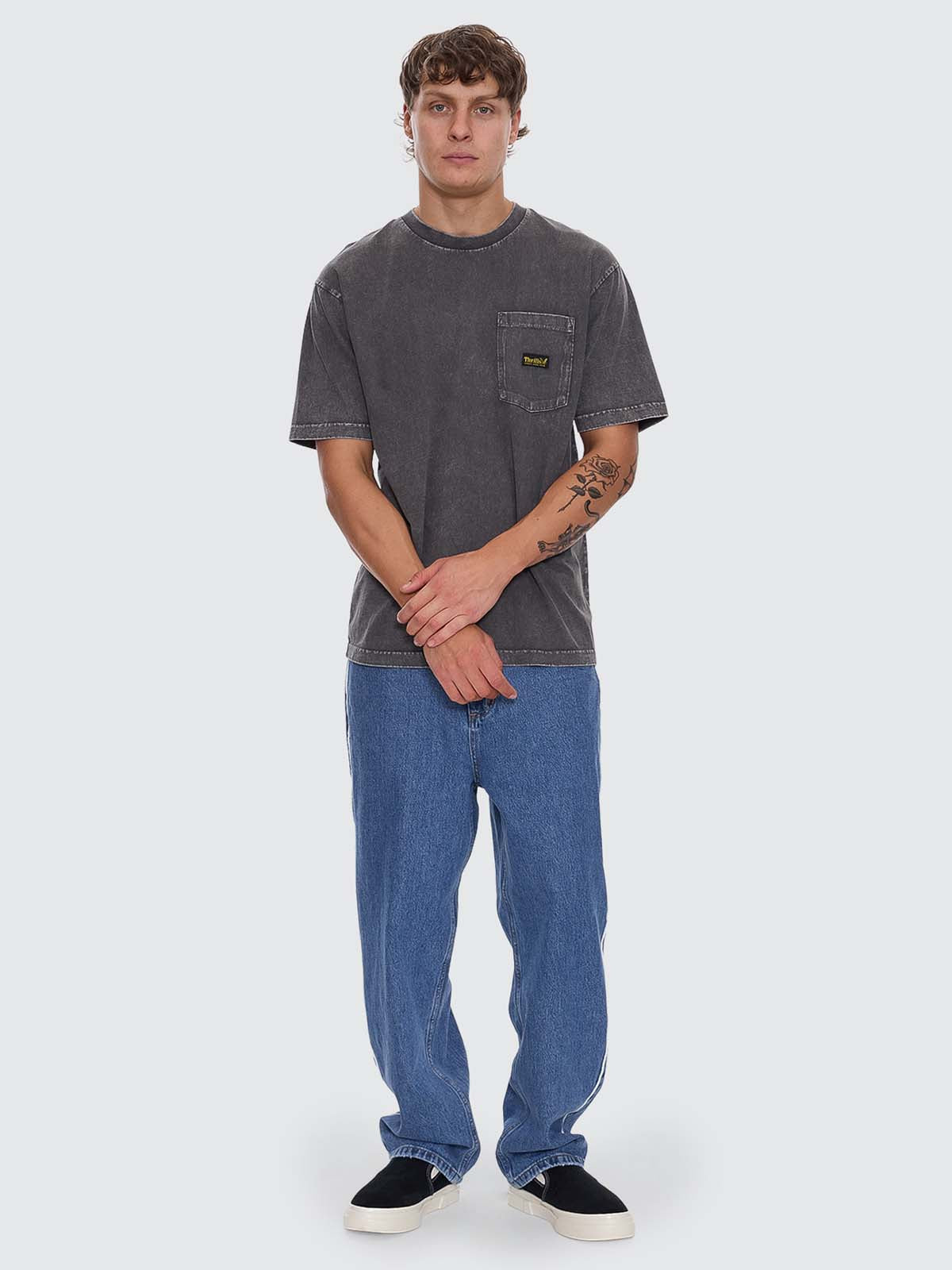 Thrills Union Oversize Pocket Tee - Marble Merch Black XS