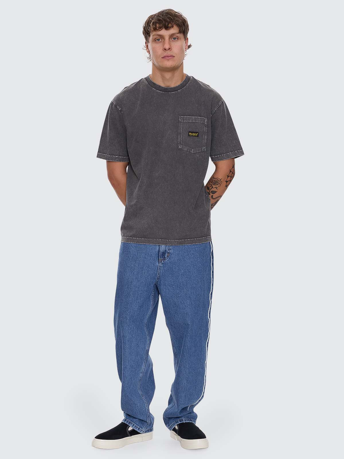 Thrills Union Oversize Pocket Tee - Marble Merch Black XS
