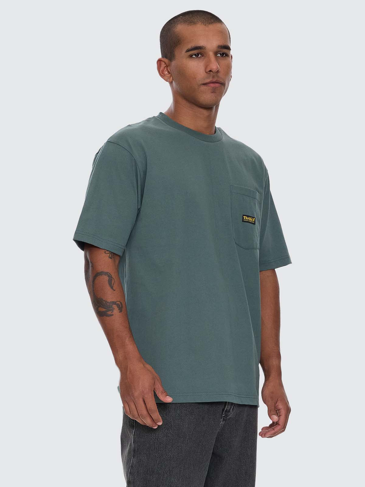 Thrills Union Oversize Pocket Tee - Sea Pine XS